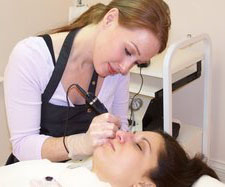 Applying permanent makeup